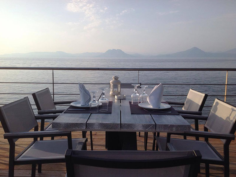 Table with sea view